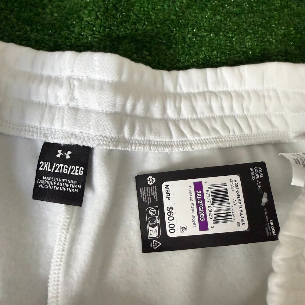 Under Armour Essential Fleece Solid White Jogger … - image 8